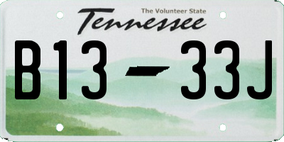 TN license plate B1333J