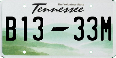 TN license plate B1333M