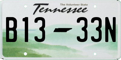 TN license plate B1333N