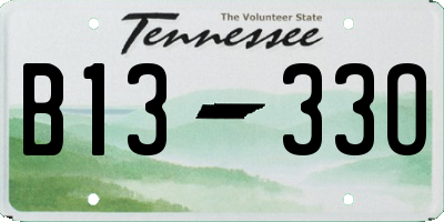 TN license plate B1333O