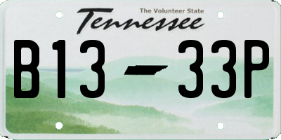 TN license plate B1333P