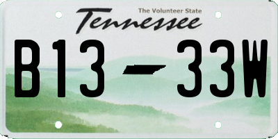 TN license plate B1333W