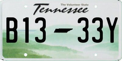 TN license plate B1333Y