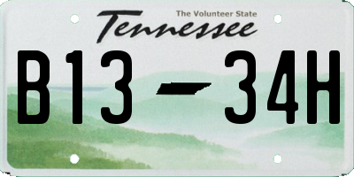 TN license plate B1334H