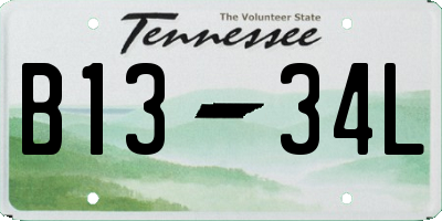 TN license plate B1334L