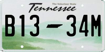 TN license plate B1334M