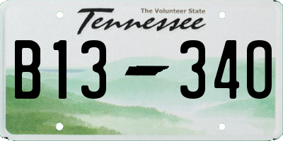 TN license plate B1334O