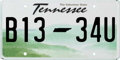 TN license plate B1334U