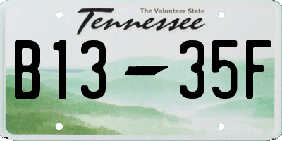 TN license plate B1335F