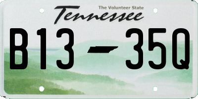 TN license plate B1335Q