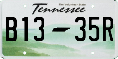 TN license plate B1335R