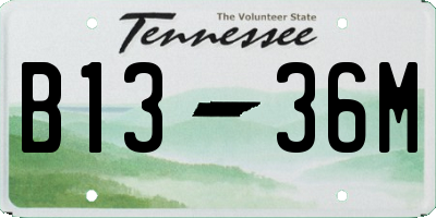 TN license plate B1336M