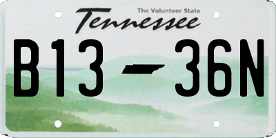 TN license plate B1336N