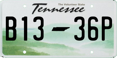 TN license plate B1336P