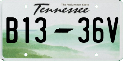 TN license plate B1336V