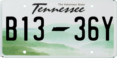 TN license plate B1336Y