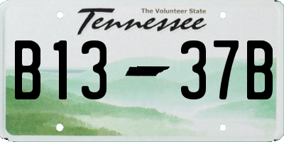 TN license plate B1337B