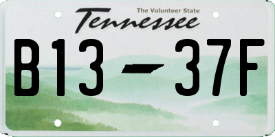 TN license plate B1337F