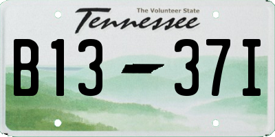 TN license plate B1337I