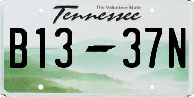 TN license plate B1337N