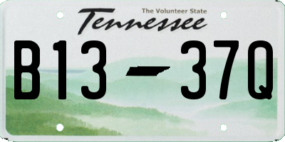 TN license plate B1337Q