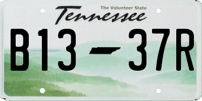 TN license plate B1337R