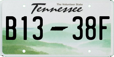 TN license plate B1338F