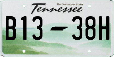 TN license plate B1338H