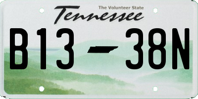 TN license plate B1338N