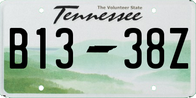 TN license plate B1338Z