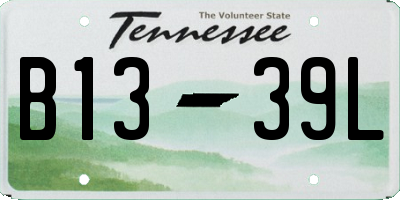 TN license plate B1339L