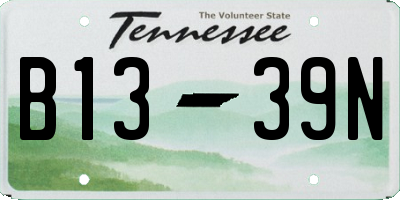 TN license plate B1339N