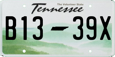 TN license plate B1339X