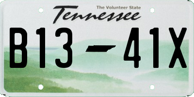 TN license plate B1341X