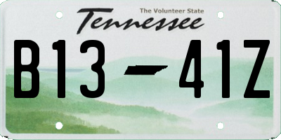 TN license plate B1341Z