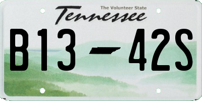 TN license plate B1342S