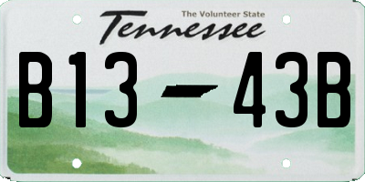 TN license plate B1343B