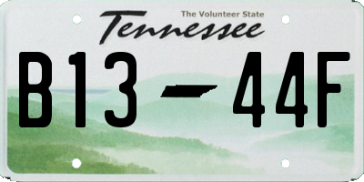 TN license plate B1344F