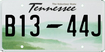 TN license plate B1344J