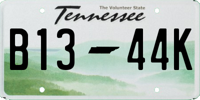 TN license plate B1344K