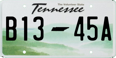 TN license plate B1345A