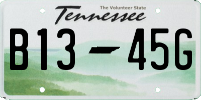 TN license plate B1345G