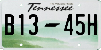 TN license plate B1345H