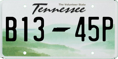 TN license plate B1345P