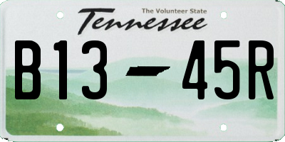 TN license plate B1345R