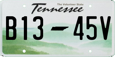 TN license plate B1345V
