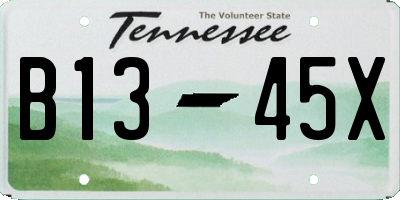 TN license plate B1345X