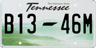 TN license plate B1346M
