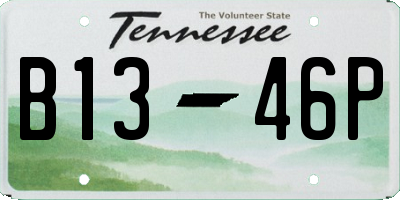 TN license plate B1346P