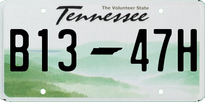 TN license plate B1347H
